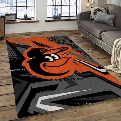 MLB Baltimore Orioles Baseball Team Logo Sport Carpet Rectangle Area Rug For Living Room Home Room Decor BTMO46
