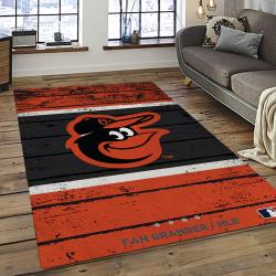 MLB Baltimore Orioles Baseball Team Logo Sport Carpet Rectangle Area Rug For Living Room Home Room Decor BTMO5