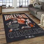 mlb baltimore orioles baseball team logo sport carpet rectangle area rug for living room home room decor dark room btmo50