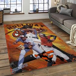 MLB Baltimore Orioles Baseball Team Logo Sport Carpet Rectangle Area Rug For Living Room Home Room Decor BTMO58