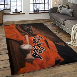 MLB Baltimore Orioles Baseball Team Logo Sport Carpet Rectangle Area Rug For Living Room Home Room Decor BTMO60