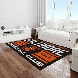 mlb baltimore orioles baseball team logo sport carpet rectangle area rug for living room home room decor light room btmo12