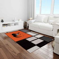mlb baltimore orioles baseball team logo sport carpet rectangle area rug for living room home room decor light room btmo14