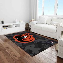 mlb baltimore orioles baseball team logo sport carpet rectangle area rug for living room home room decor light room btmo15