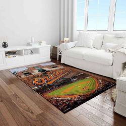 mlb baltimore orioles baseball team logo sport carpet rectangle area rug for living room home room decor light room btmo19