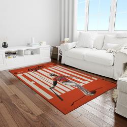 mlb baltimore orioles baseball team logo sport carpet rectangle area rug for living room home room decor light room btmo36