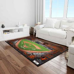 mlb baltimore orioles baseball team logo sport carpet rectangle area rug for living room home room decor light room btmo55