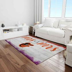 mlb baltimore orioles baseball team logo sport carpet rectangle area rug for living room home room decor light room btmo7