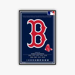 mlb boston red sox baseball team logo sport canvas home decor