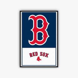 mlb boston red sox baseball team logo sport canvas home decor