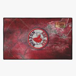 mlb boston red sox baseball team logo sport carpet rectangle area rug home decor