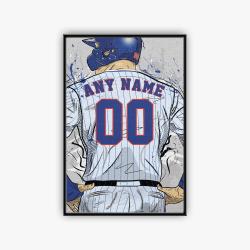 mlb chicago cubs baseball team logo sport canvas home decor ccgc1001