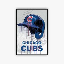 mlb chicago cubs baseball team logo sport canvas home decor ccgc1002