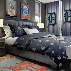 MLB Detroit Tigers Baseball Team Sport Bedroom Set Duvet Cover Area Rug Canvas Print DTTS1