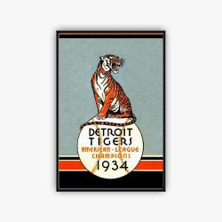 mlb detroit tigers baseball team logo sport canvas home decor dtts1002