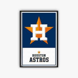 mlb houston astros baseball team logo sport canvas home decor htat1002