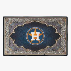 mlb houston astros baseball team logo sport carpet rectangle area rug home decor htat1