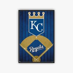 mlb kansas city royals baseball team logo sport canvas home decor kscrs1001