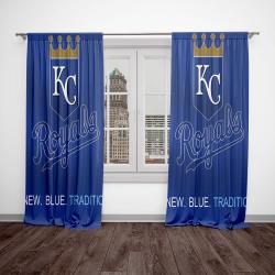 mlb kansas city royals baseball team logo sport window curtain home decor laals1