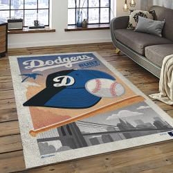 MLB Los Angeles Dodgers Baseball Team Logo Sport Carpet Rectangle Area Rug For Living Room Home Room Decor LADG11