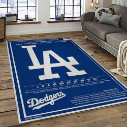MLB Los Angeles Dodgers Baseball Team Logo Sport Carpet Rectangle Area Rug For Living Room Home Room Decor LADG14
