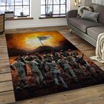 mlb los angeles dodgers baseball team logo sport carpet rectangle area rug for living room home room decor dark room ladg17