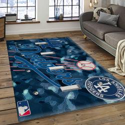 MLB Los Angeles Dodgers Baseball Team Logo Sport Carpet Rectangle Area Rug For Living Room Home Room Decor LADG19
