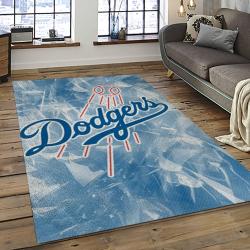 MLB Los Angeles Dodgers Baseball Team Logo Sport Carpet Rectangle Area Rug For Living Room Home Room Decor LADG22