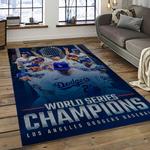 mlb los angeles dodgers baseball team logo sport carpet rectangle area rug for living room home room decor dark room ladg23