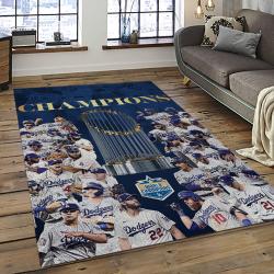 MLB Los Angeles Dodgers Baseball Team Logo Sport Carpet Rectangle Area Rug For Living Room Home Room Decor LADG29