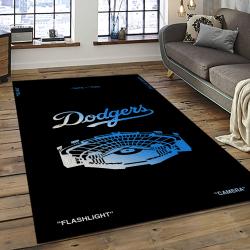 MLB Los Angeles Dodgers Baseball Team Logo Sport Carpet Rectangle Area Rug For Living Room Home Room Decor LADG31