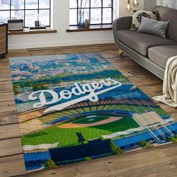MLB Los Angeles Dodgers Baseball Team Logo Sport Carpet Rectangle Area Rug For Living Room Home Room Decor LADG34