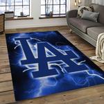 mlb los angeles dodgers baseball team logo sport carpet rectangle area rug for living room home room decor dark room ladg35