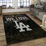 mlb los angeles dodgers baseball team logo sport carpet rectangle area rug for living room home room decor dark room ladg39