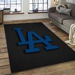 mlb los angeles dodgers baseball team logo sport carpet rectangle area rug for living room home room decor dark room ladg42