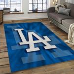 mlb los angeles dodgers baseball team logo sport carpet rectangle area rug for living room home room decor dark room ladg43