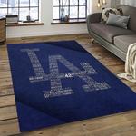mlb los angeles dodgers baseball team logo sport carpet rectangle area rug for living room home room decor dark room ladg45