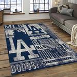 mlb los angeles dodgers baseball team logo sport carpet rectangle area rug for living room home room decor dark room ladg46