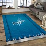 mlb los angeles dodgers baseball team logo sport carpet rectangle area rug for living room home room decor dark room ladg6