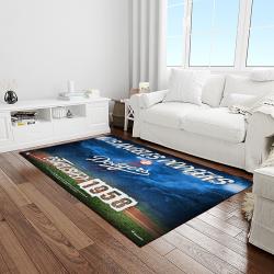 mlb los angeles dodgers baseball team logo sport carpet rectangle area rug for living room home room decor light room ladg10