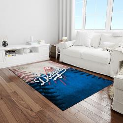 mlb los angeles dodgers baseball team logo sport carpet rectangle area rug for living room home room decor light room ladg13