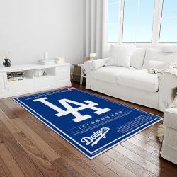 mlb los angeles dodgers baseball team logo sport carpet rectangle area rug for living room home room decor light room ladg14