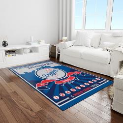 mlb los angeles dodgers baseball team logo sport carpet rectangle area rug for living room home room decor light room ladg15