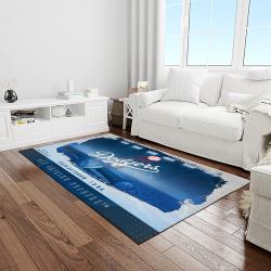 mlb los angeles dodgers baseball team logo sport carpet rectangle area rug for living room home room decor light room ladg16