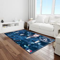 mlb los angeles dodgers baseball team logo sport carpet rectangle area rug for living room home room decor light room ladg19