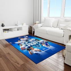 mlb los angeles dodgers baseball team logo sport carpet rectangle area rug for living room home room decor light room ladg2