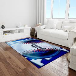 mlb los angeles dodgers baseball team logo sport carpet rectangle area rug for living room home room decor light room ladg21