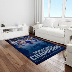mlb los angeles dodgers baseball team logo sport carpet rectangle area rug for living room home room decor light room ladg23