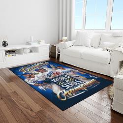 mlb los angeles dodgers baseball team logo sport carpet rectangle area rug for living room home room decor light room ladg24