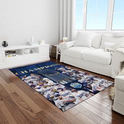 mlb los angeles dodgers baseball team logo sport carpet rectangle area rug for living room home room decor light room ladg29
